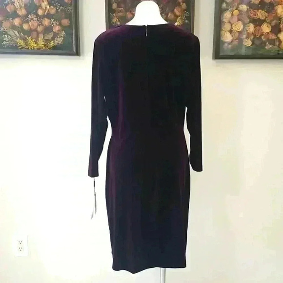 NWT Calvin Klein Velvet Dress - Picture 5 of 11